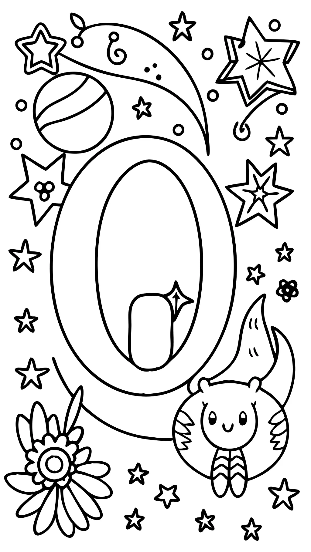 coloring pages letter o